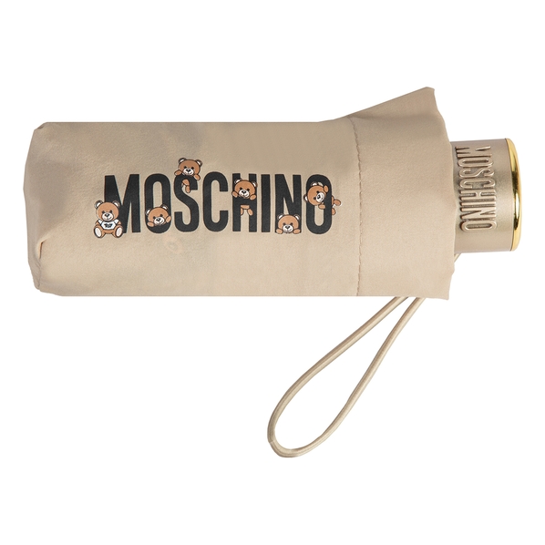 Moschino Зонт складной Moschino 8432-superminiD Bear in the tube Dark beige